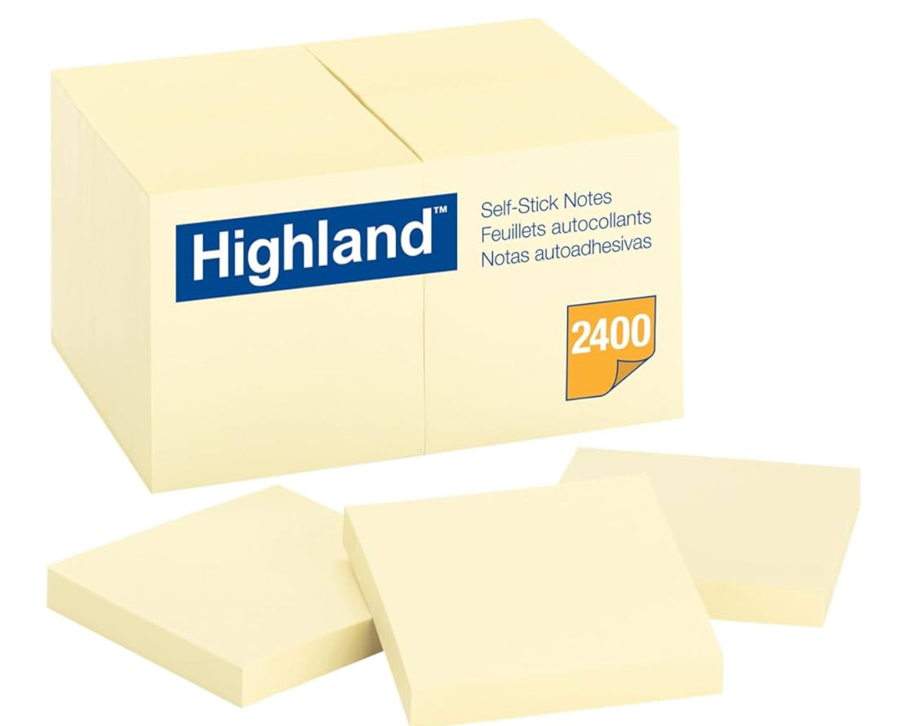 Sticky Notes 3x3 a set of Highlight Yellow Set of 24