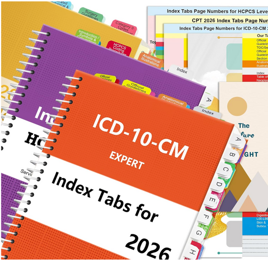 HCPCS ICD-10-CM CPT CODING BOOK TABS